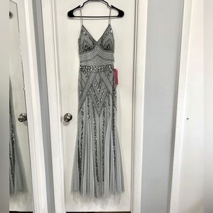 Formal beaded gown size 3/4 with 1920’s vibe NEW